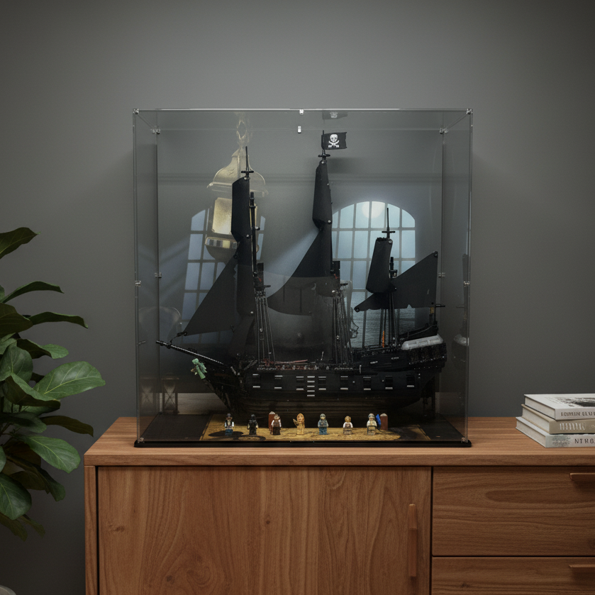 LEGO Display Case for Icons — Captain Jack Sparrow's Pirate Ship