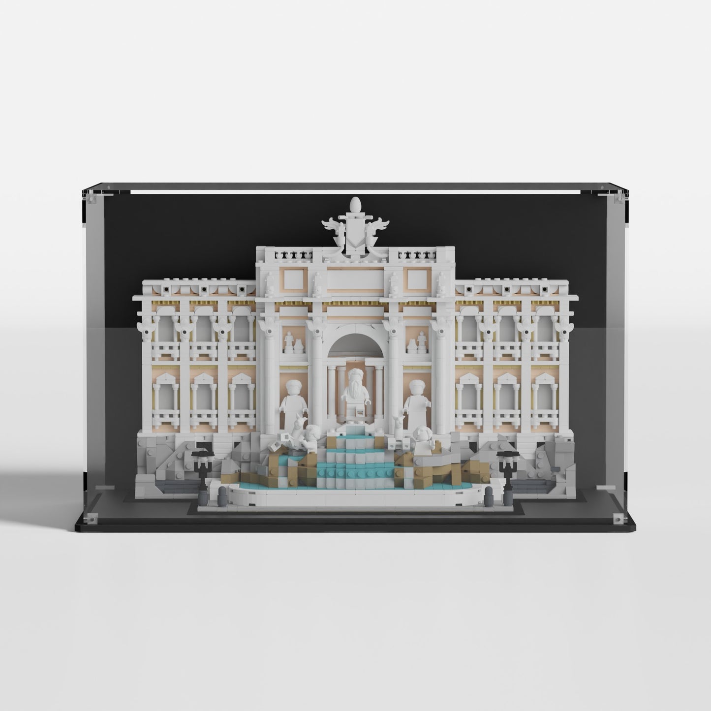 LEGO Trevi Fountain (21062) showcase — custom-fit premium UV-protected acrylic, made in Europe