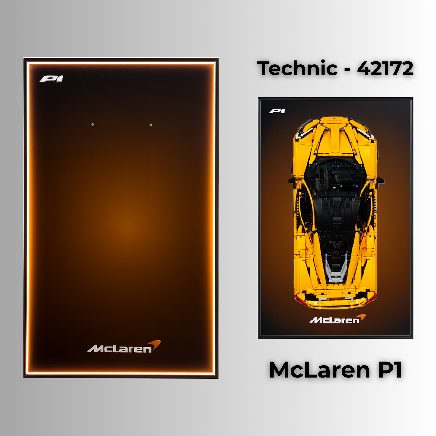 LEGO Wall Mount LED Display Frame for LEGO® Technic 42172 - McLaren P1