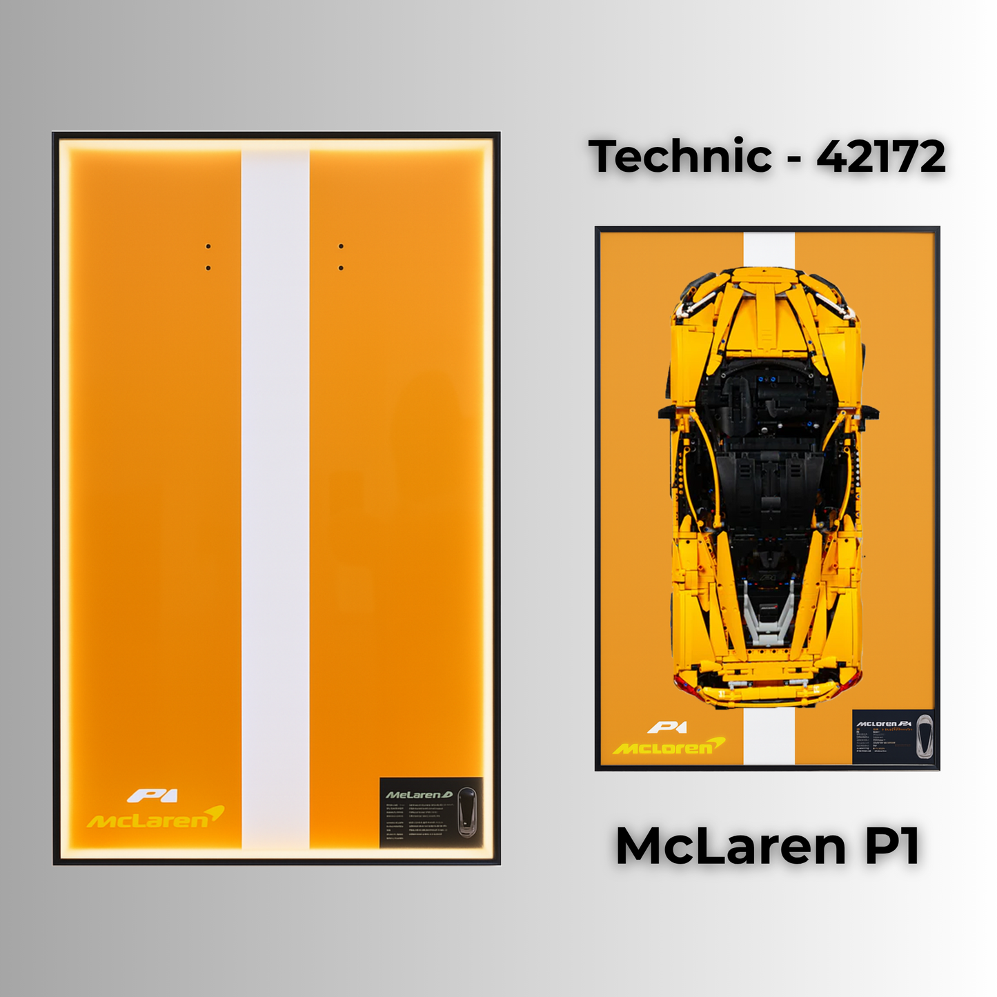 LEGO Wall Mount LED Display Frame for LEGO® Technic 42172 - McLaren P1