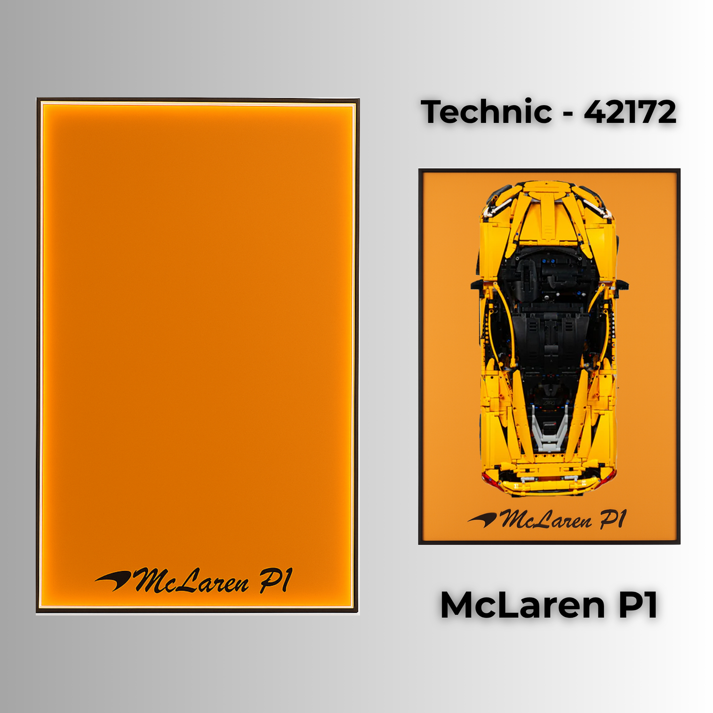LEGO Wall Mount LED Display Frame for LEGO® Technic 42172 - McLaren P1