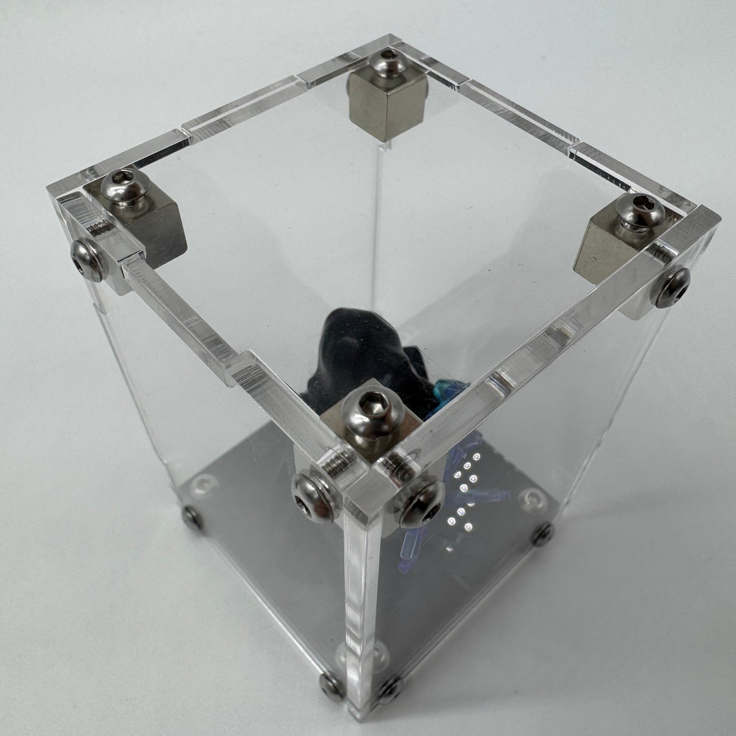 Dustproof and UV-protected lego display case preserving a custom LEGO® minifigure
