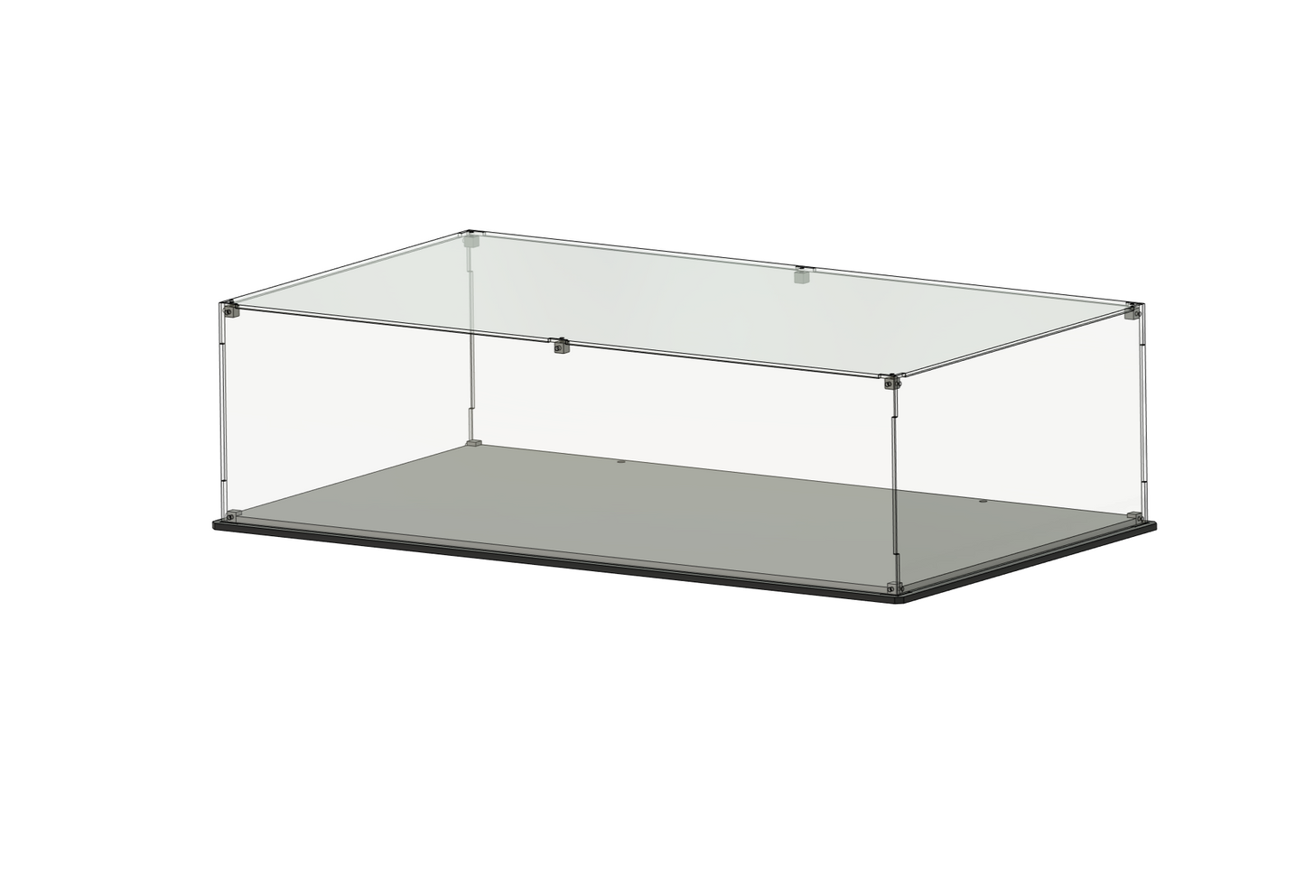 Front view of the LEGO® Technic McLaren P1™ (42172) in a premium lego display case