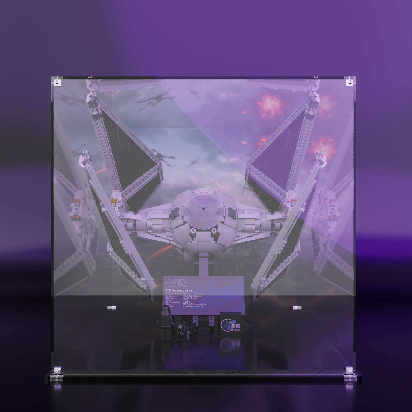 lego ucs tie interceptor display case
