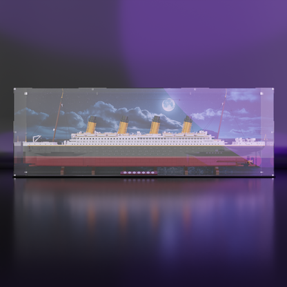 Premium Acrylic LEGO Display case for LEGO Titanic 10294 with background