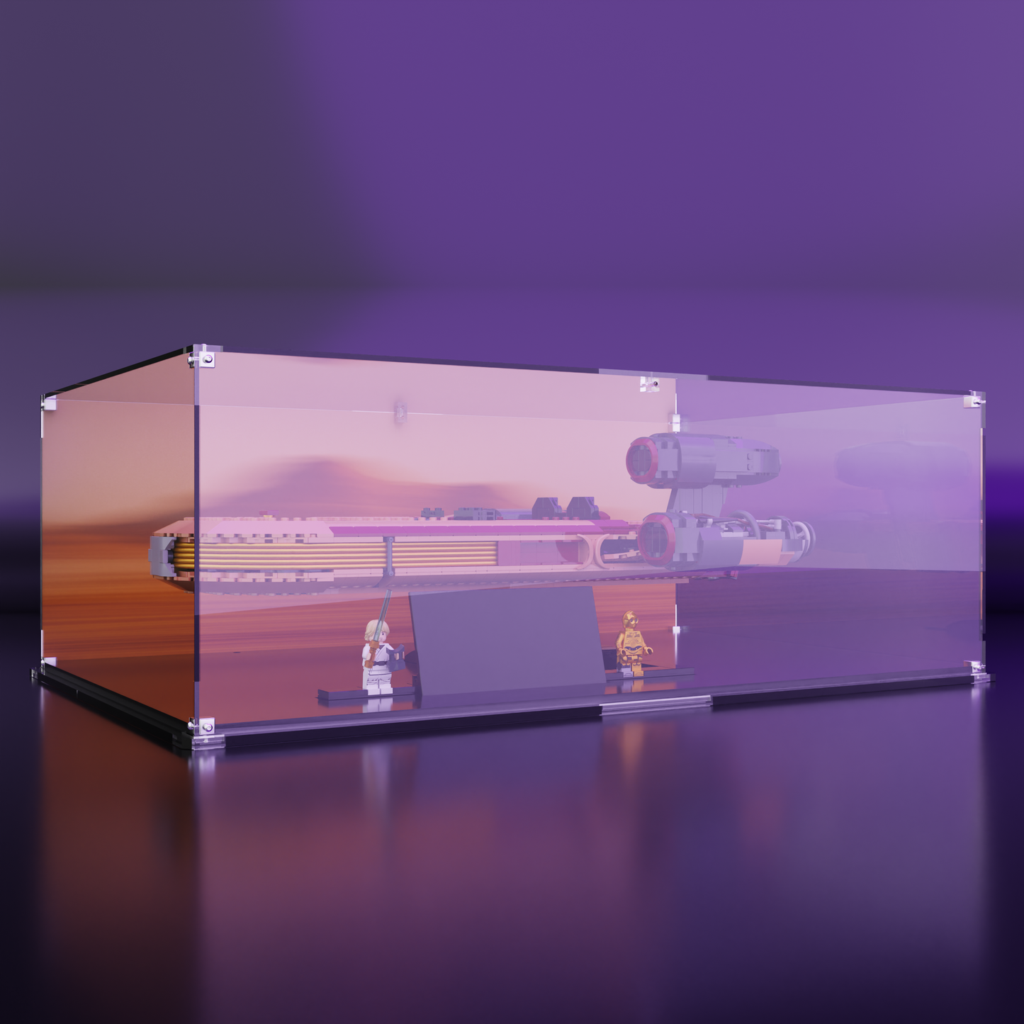 Display case for LEGO® Star Wars™ Luke Skywalker’s Landspeeder (75341)
