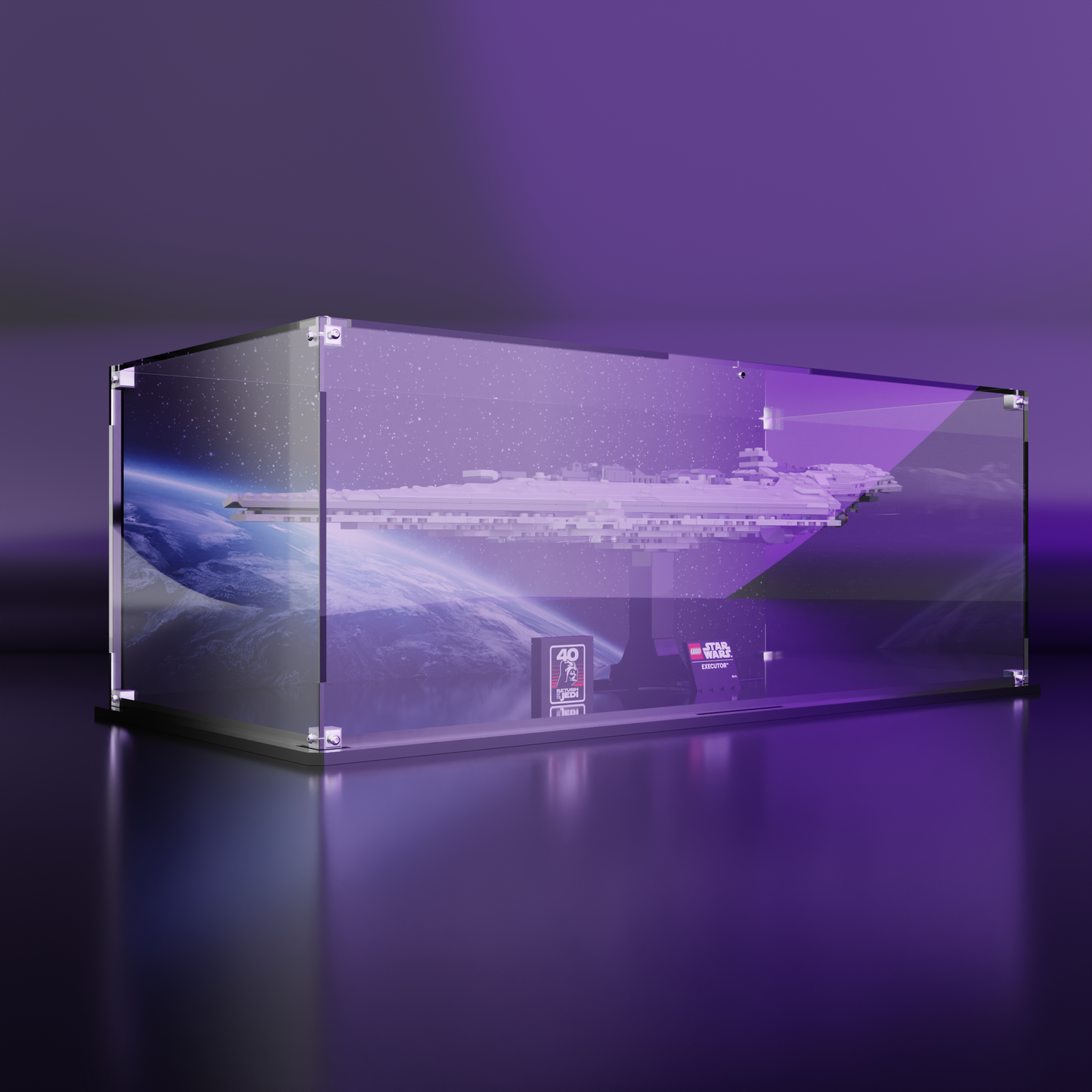 Display Case for LEGO® Star Wars™ Executor Super Star Destroyer (75356) side view