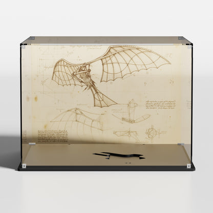 LEGO Icons Leonardo da Vinci's Flying Machine (10363) in premium UV-protected acrylic display case — made in Europe