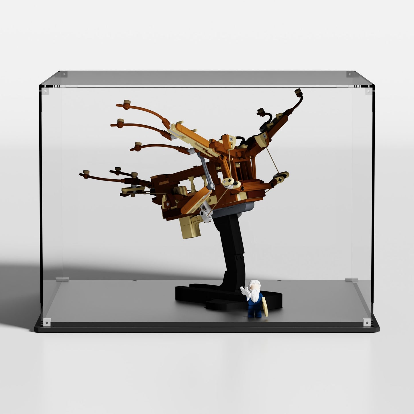LEGO Leonardo da Vinci's Flying Machine showcase — dustproof premium UV-filter display case, made in Europe