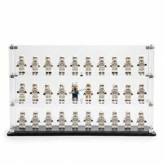 LEGO Minifigure Display Case for 30 minifigures- UV-Protected made in Europe