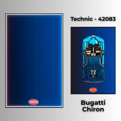 LEGO Wall Mount LED Display Frame for LEGO® Technic 42083 - Bugatti Chiron