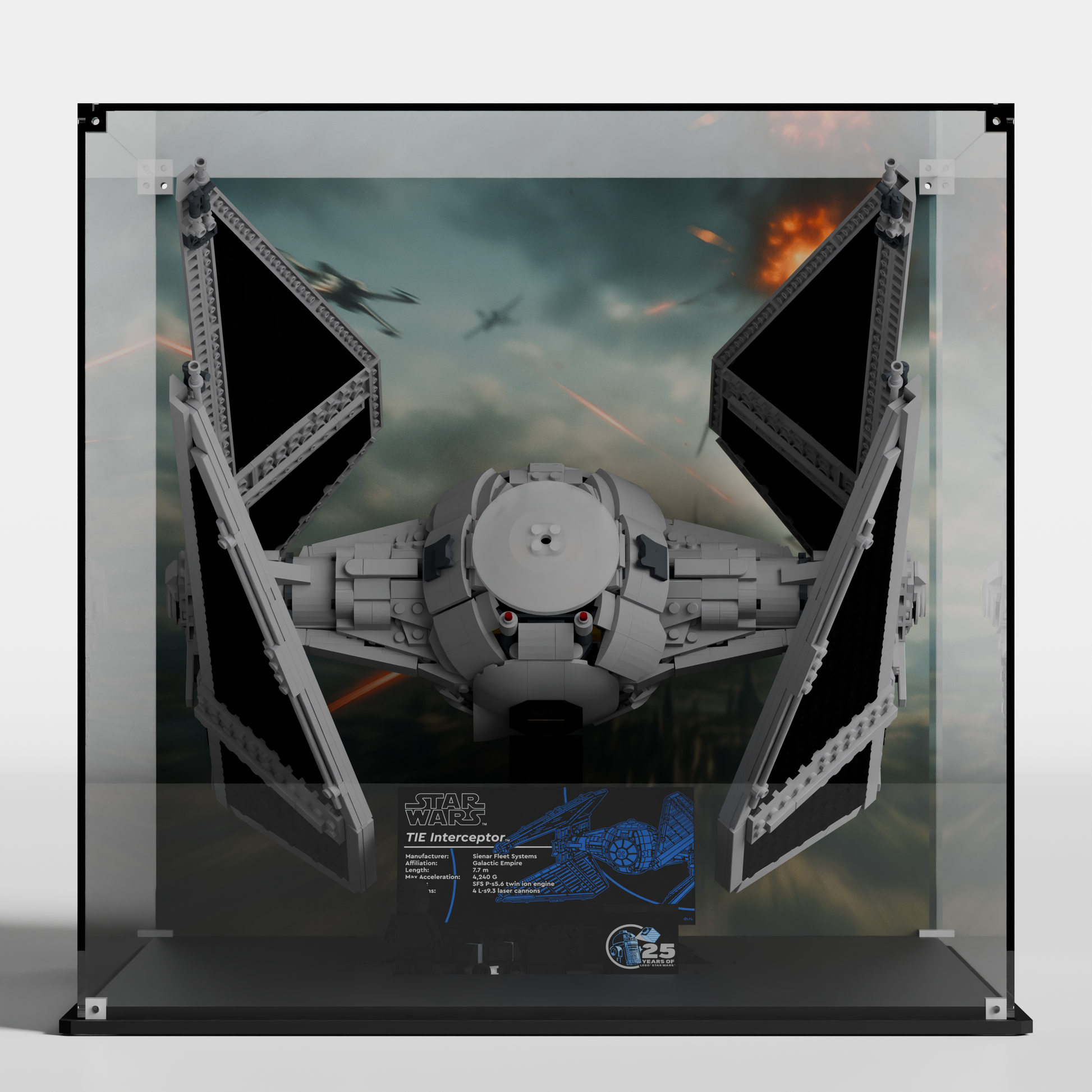 lego Display Case for LEGO Star Wars TIE Interceptor (75382) from Europe EU