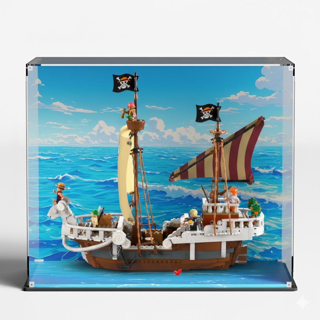 LEGO Display box for 75639 The going merry pirate ship. LEGO One Piece pirate ship display case
