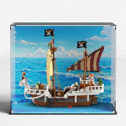 LEGO Display box for 75639 The going merry pirate ship. LEGO One Piece pirate ship display case