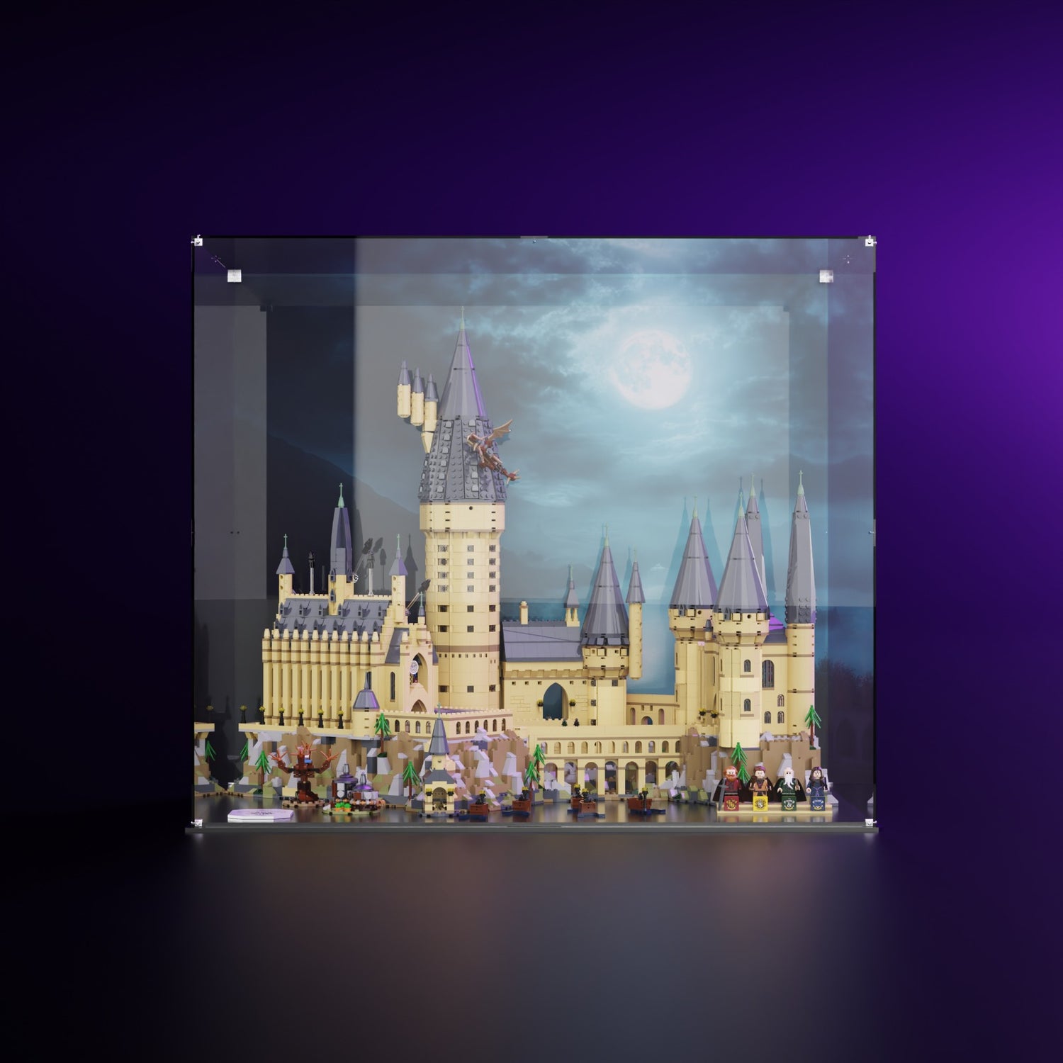 Lego display case for LEGO Harry Potter Hogwarts Castle 71043 - front