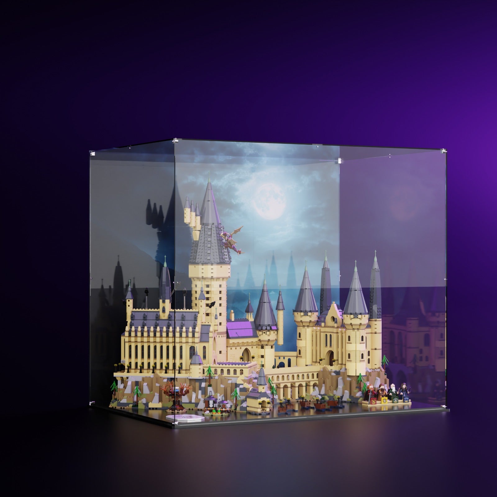 Lego display case for LEGO Harry Potter Hogwarts Castle 71043 - Side