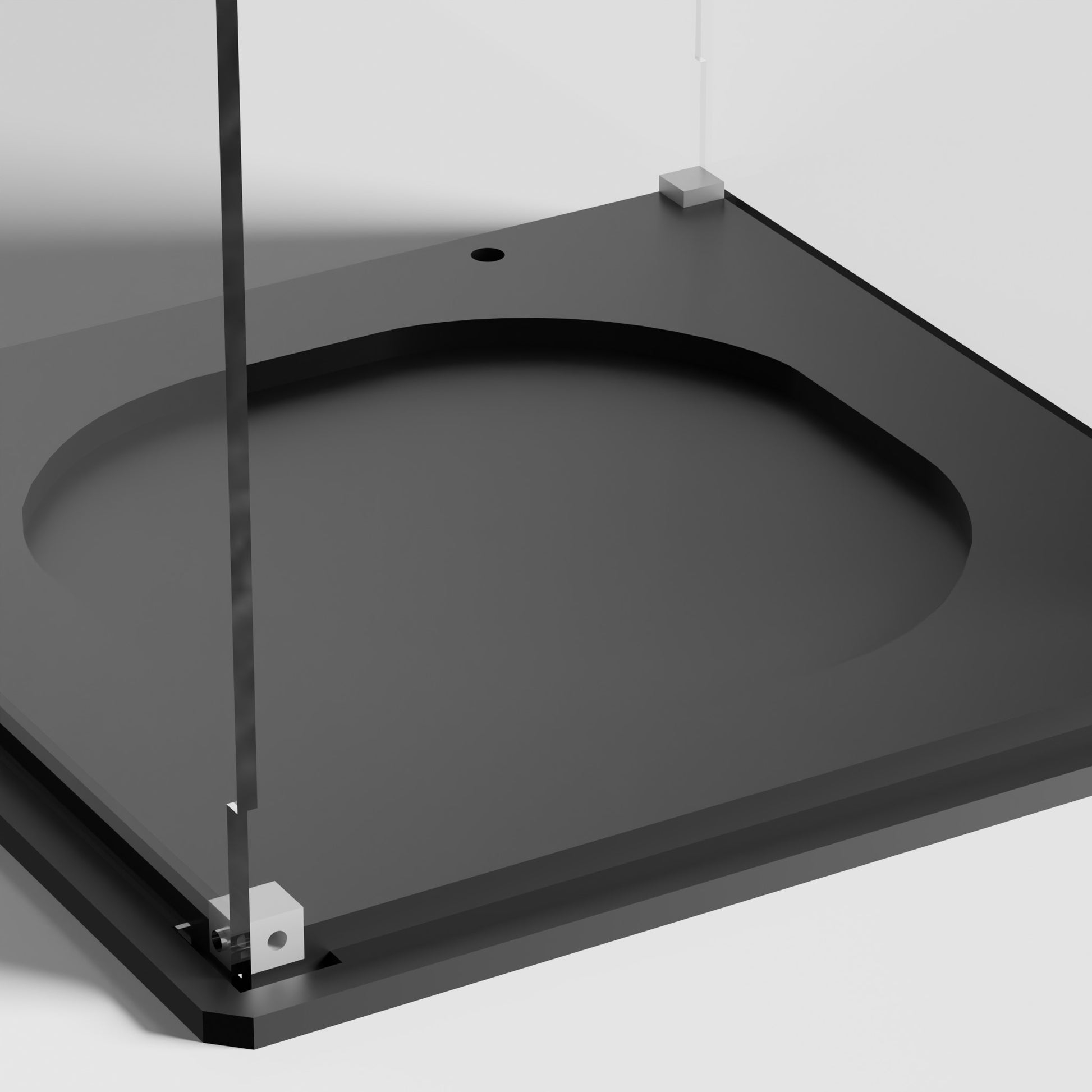 Glossy black acrylic base for LEGO FIFA World Cup Official Trophy 43020 display case — premium UV-protected, EU-made