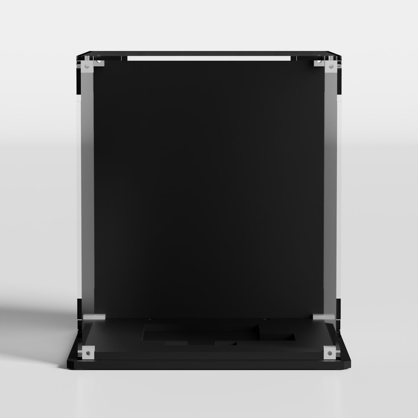 Glossy black acrylic base for LEGO Lewis Hamilton Helmet 43022 display case — premium UV-protected, EU-made