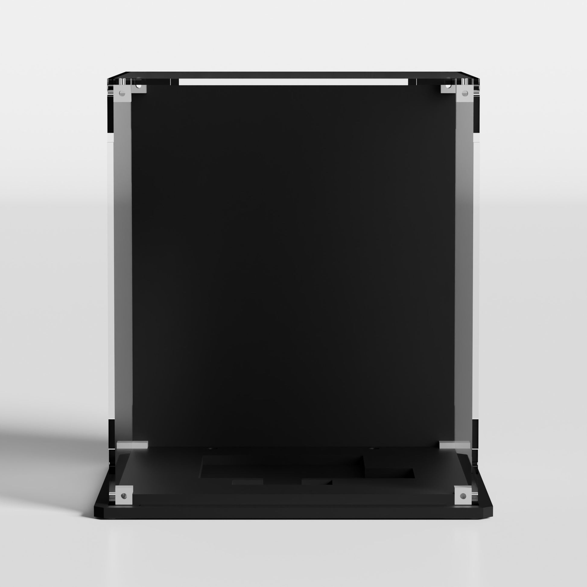 Glossy black acrylic base for LEGO Lewis Hamilton Helmet 43022 display case — premium UV-protected, EU-made