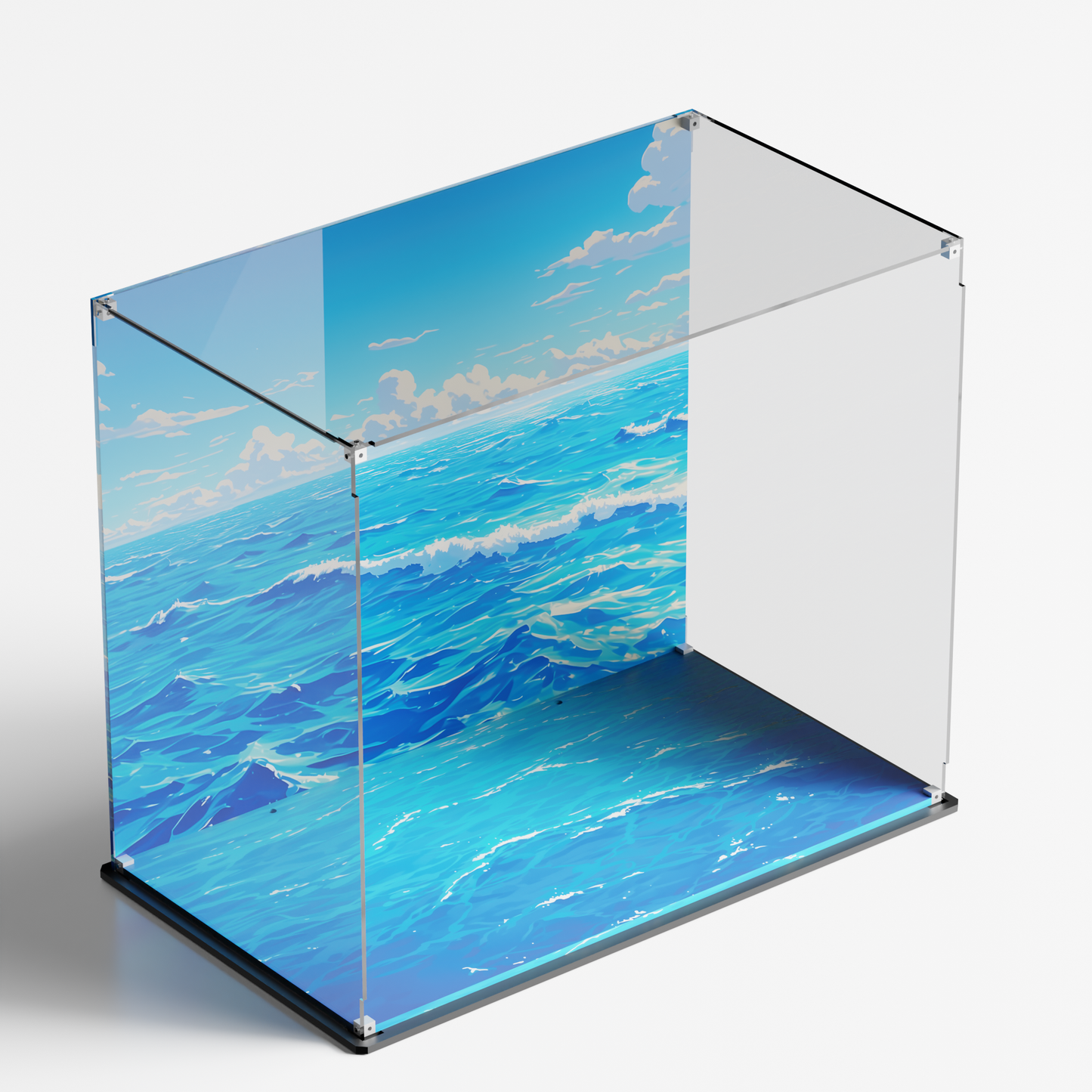 Side view of Display Case for LEGO® One Piece – The Going Merry Pirate Ship (75639)