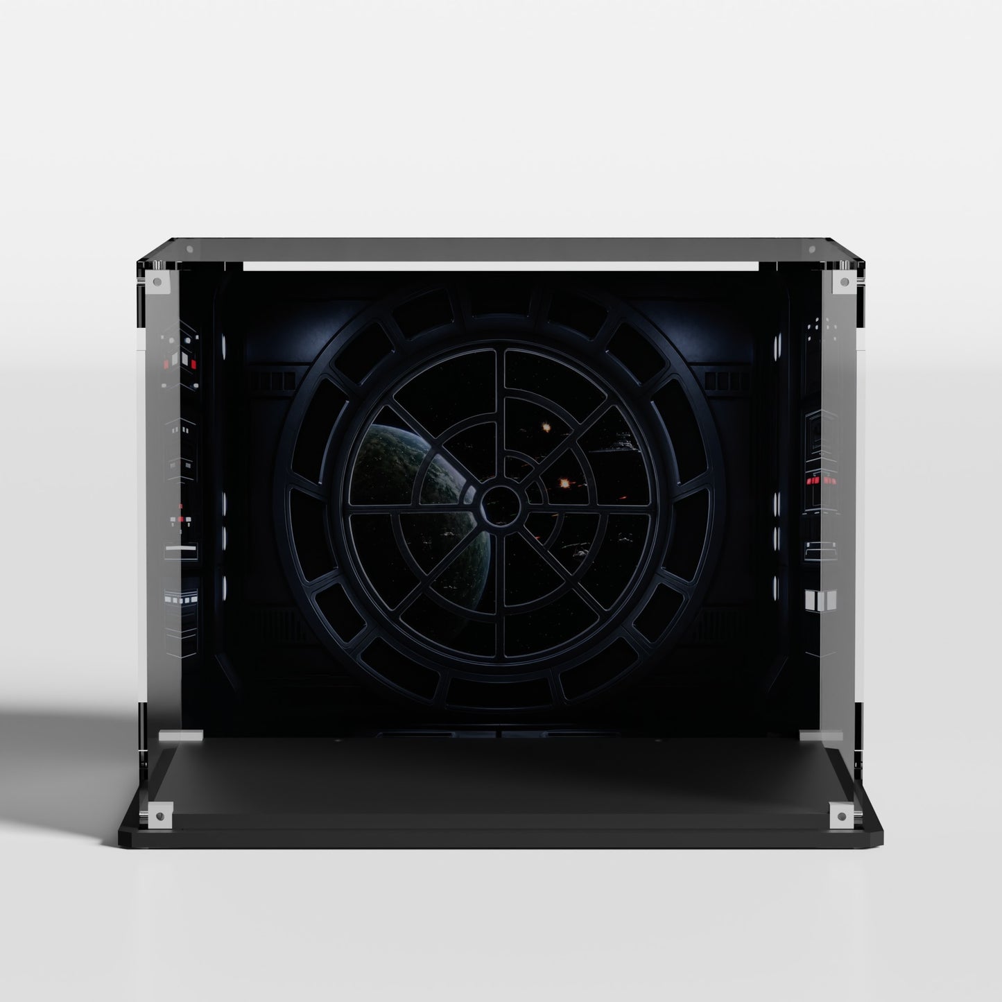 Custom Throne Room background for LEGO Emperor's Throne Room Diorama 75352 display case — premium UV-filter acrylic