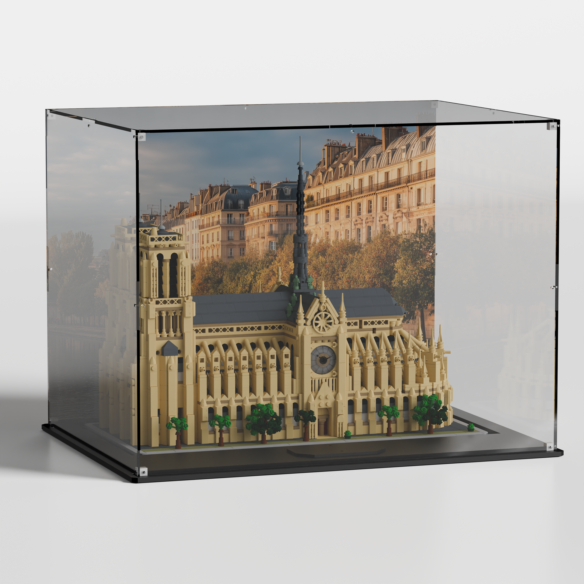 lego display case 21061 with background