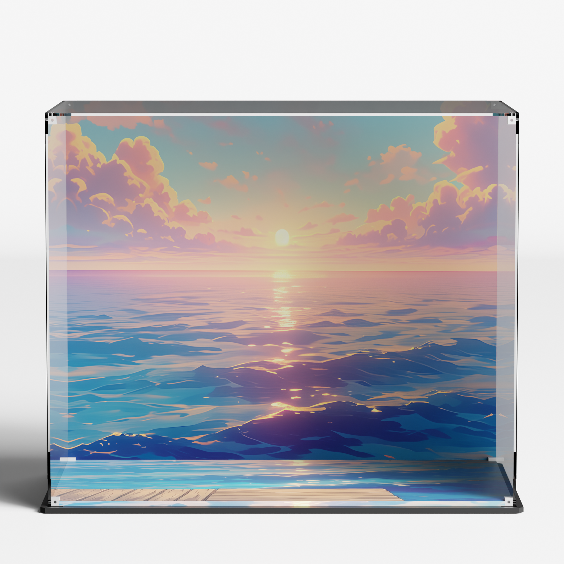 Front view of LEGO Display case made in europe