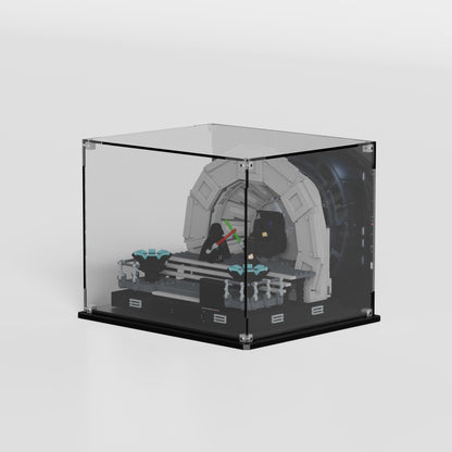 Glossy black acrylic base for LEGO Emperor's Throne Room Diorama 75352 display case — premium UV-protected, EU-made