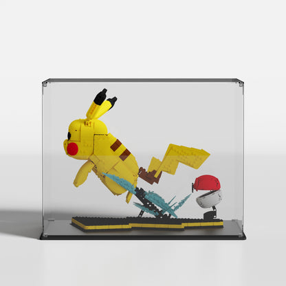 LEGO Pokémon 72152 showcase — dustproof premium UV-filter acrylic display case, made in Europe