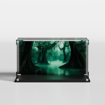 Custom Dagobah background for LEGO Dagobah Jedi Training Diorama 75330 display case — premium UV-filter acrylic