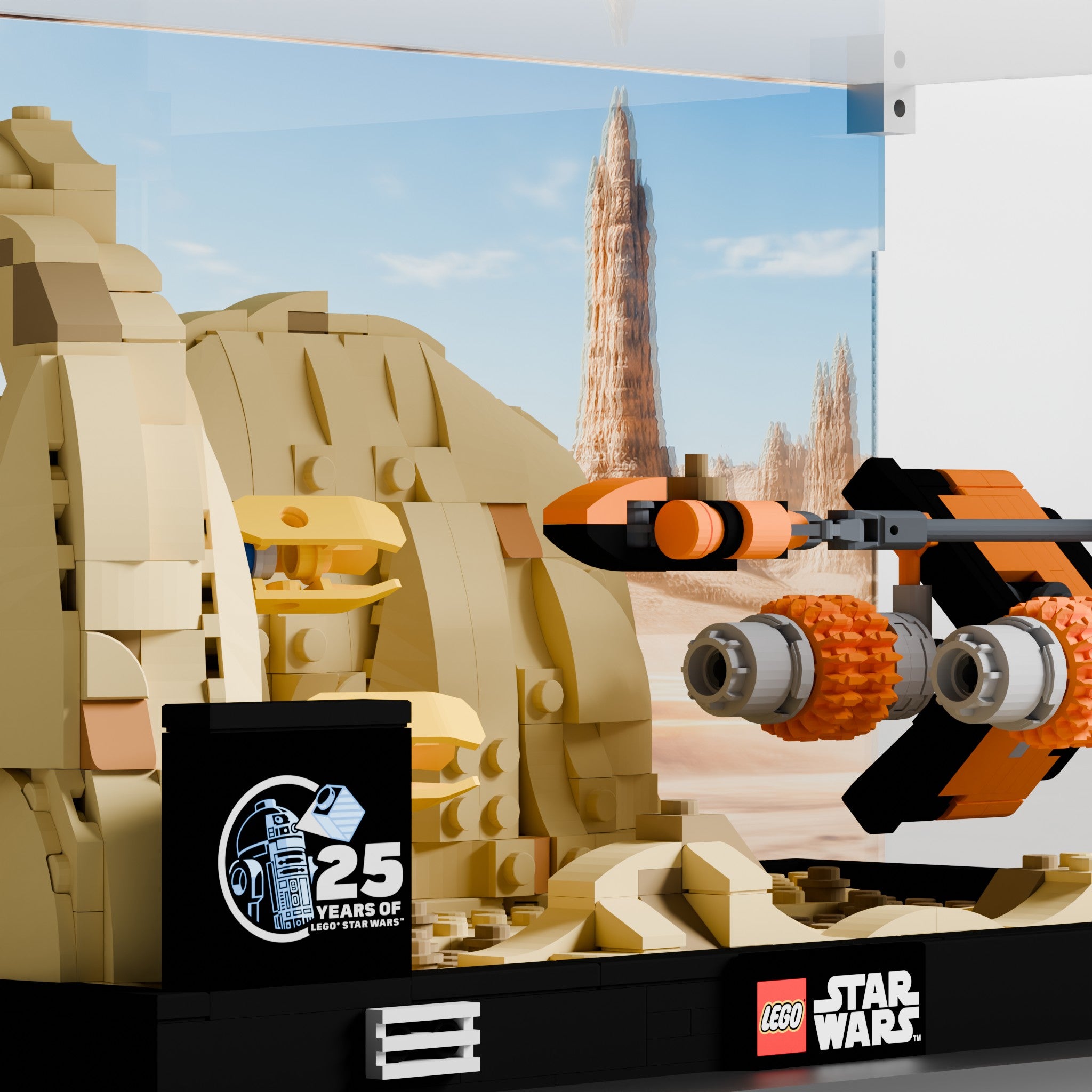 LEGO Display Case for Star Wars — Mos Espa Podrace Diorama 75380