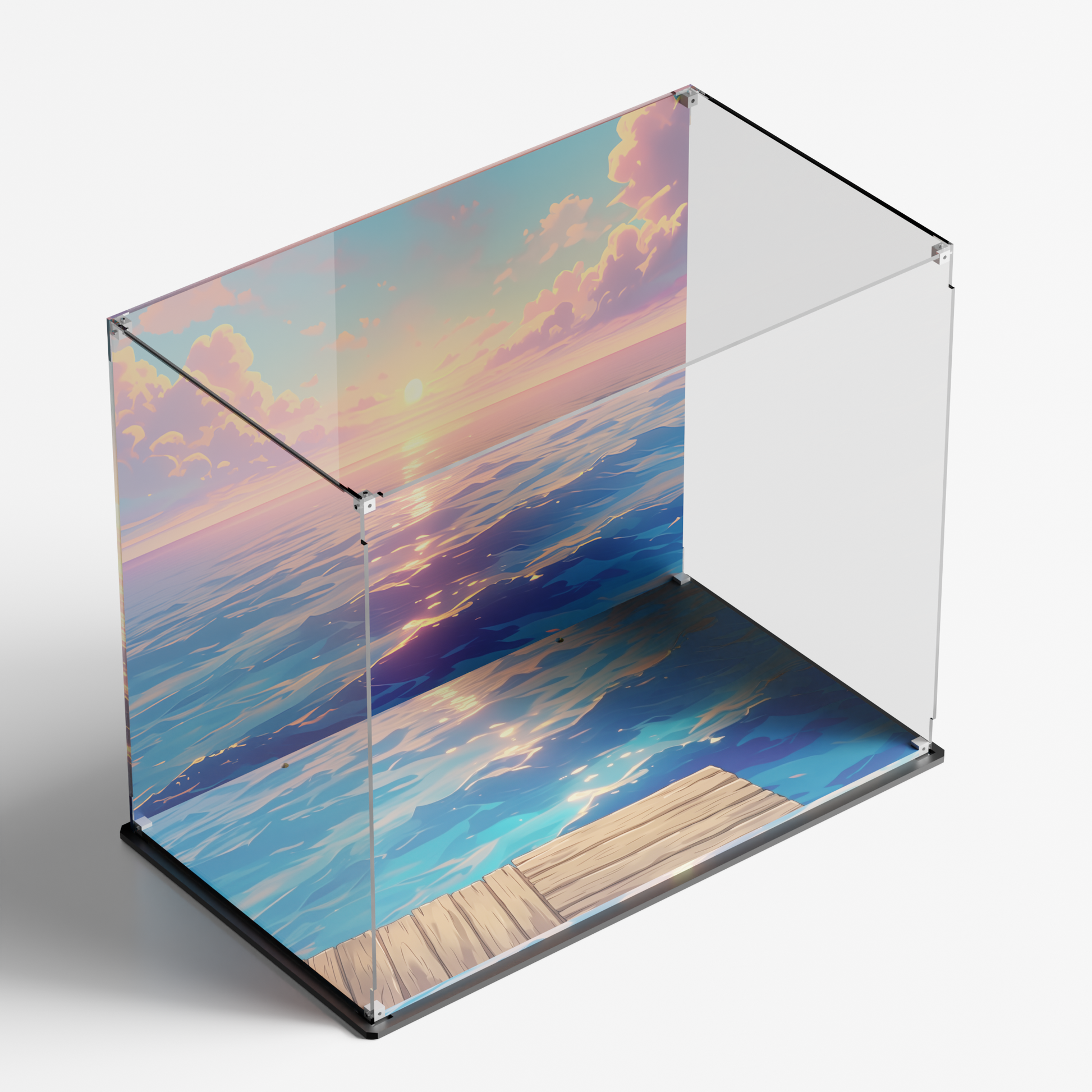 side view of lego display case made in europe