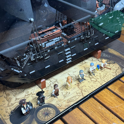LEGO Display case for 10365 Captain Jack Sparrow's Pirate Ship with premium background image