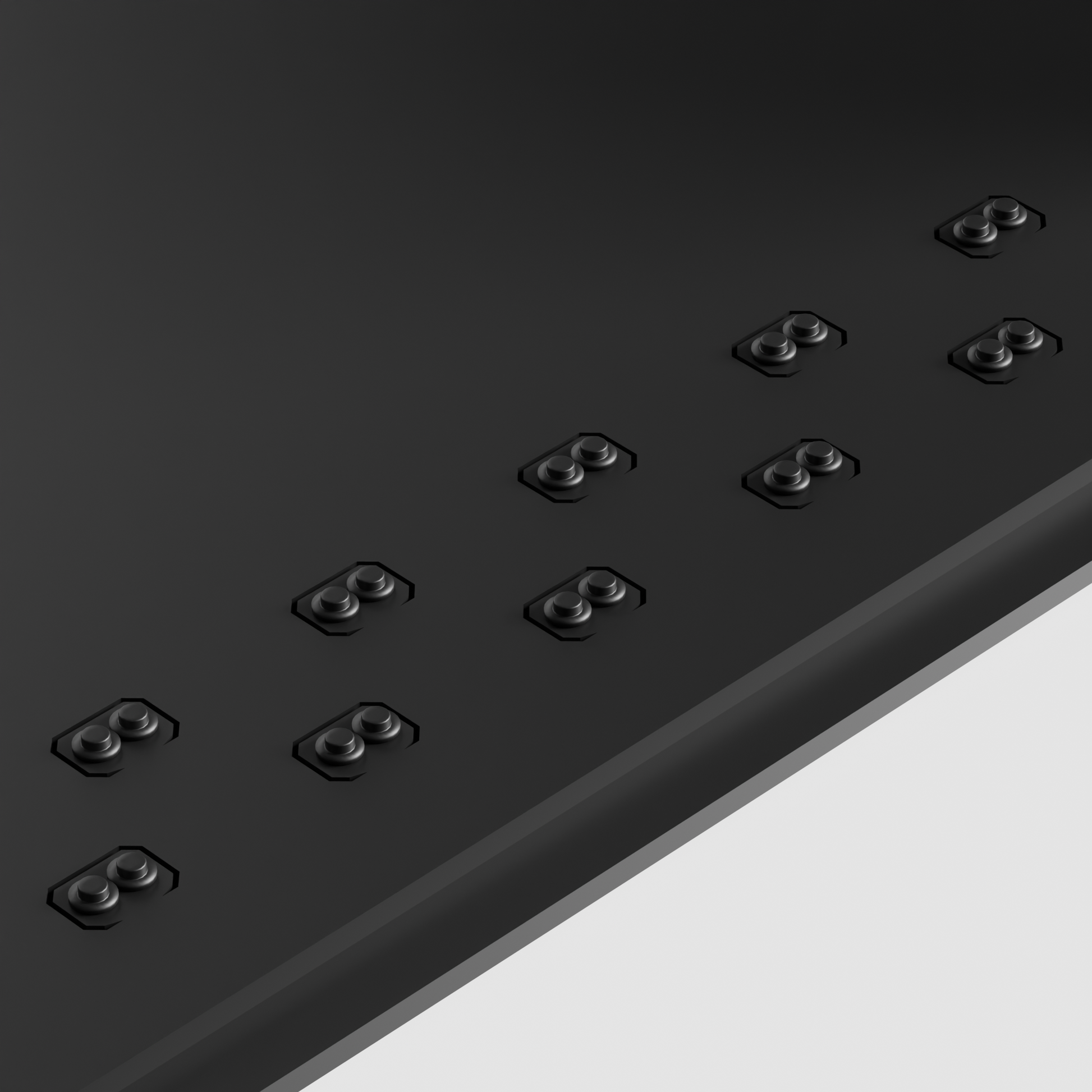 Lego display case with minifigures LEGO studs